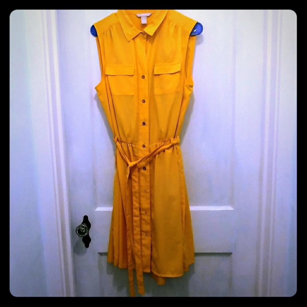 Banana Republic button front mini dress,sleeveless